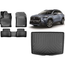 Team Car Toyota Corolla Cross 2023 Model 3D Bagaj Havuzu+3d Havuzlu Araca Özel Paspas Takımı