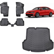Team Car Volkswagen Jetta 2017 Model (Cepli) 3D Bagaj Havuzu+3d Havuzlu Araca Özel Paspas Takımı