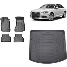 Team Car Audi A4 B9 Sedan 2018 Model 3D Bagaj Havuzu+3d Havuzlu Araca Özel Paspas Takımı