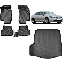 Team Car Volkswagen Passat B8 2021 Model 3D Bagaj Havuzu+3d Havuzlu Araca Özel Paspas Takımı