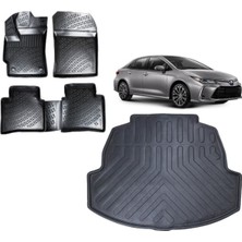 Team Car Toyota Corolla Sedan 2020 Model 3D Bagaj Havuzu+3d Havuzlu Araca Özel Paspas Takımı