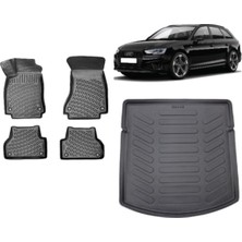 Team Car Audi A4 B9 Stw 2016 Model 3D Bagaj Havuzu+3d Havuzlu Araca Özel Paspas Takımı