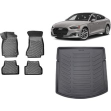 Team Car Audi A5 2018 Model 3D Bagaj Havuzu+3d Havuzlu Araca Özel Paspas Takımı