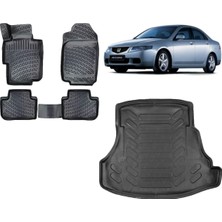 Team Car Honda Accord 2004 Model 3D Bagaj Havuzu+3d Havuzlu Araca Özel Paspas Takımı
