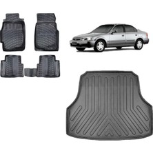 Team Car Honda Civic Sedan 1999 Model 3D Bagaj Havuzu+3d Havuzlu Araca Özel Paspas Takımı