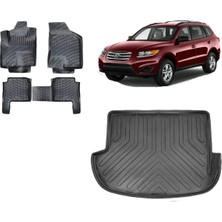 Team Car Hyundai Santa 2006 Model 5 Kişilik 3D Bagaj Havuzu+3d Havuzlu Araca Özel Paspas Takımı