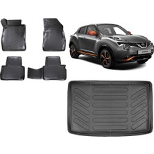 Team Car Nissan Juke 2018 Model Alt Kademe 3D Bagaj Havuzu+3d Havuzlu Araca Özel Paspas Takımı