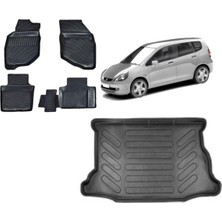 Team Car Honda Jazz 2008 Model 3D Bagaj Havuzu+3d Havuzlu Araca Özel Paspas Takımı