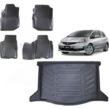 Team Car Honda Jazz 2009 Model 3D Bagaj Havuzu+3d Havuzlu Araca Özel Paspas Takımı