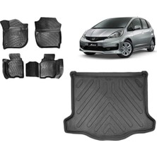Team Car Honda Jazz 2016 Model 3D Bagaj Havuzu+3d Havuzlu Araca Özel Paspas Takımı