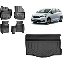 Team Car Honda Jazz Crosstar 2022 Model 3D Bagaj Havuzu+3d Havuzlu Araca Özel Paspas Takımı