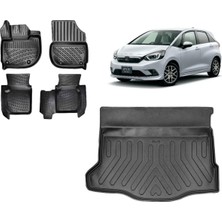 Team Car Honda Jazz Executive 2021 Model 3D Bagaj Havuzu+3d Havuzlu Araca Özel Paspas Takımı