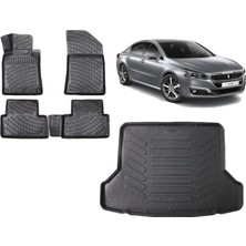 Team Car Peugeot 508 Allure 2015 Model 3D Bagaj Havuzu+3d Havuzlu Araca Özel Paspas Takımı