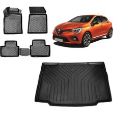 Team Car Renault Clio 5 2022 Model 3D Bagaj Havuzu+3d Havuzlu Araca Özel Paspas Takımı