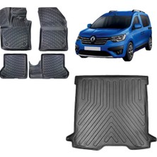 Team Car Renault Express 2021 Model 3D Bagaj Havuzu+3d Havuzlu Araca Özel Paspas Takımı