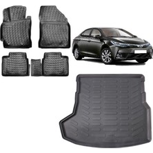 Team Car Toyota Corolla Sedan 2018 Model 3D Bagaj Havuzu+3d Havuzlu Araca Özel Paspas Takımı