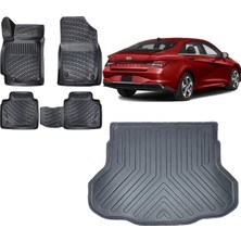 Team Car Hyundai Elantra 2023 Model 3D Bagaj Havuzu+3d Havuzlu Araca Özel Paspas Takımı