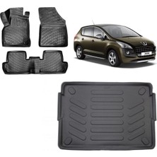 Team Car Peugeot 3008 2012 Model 3D Bagaj Havuzu+3d Havuzlu Araca Özel Paspas Takımı