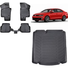 Team Car Volkswagen Jetta 2013 (Cepsiz) Model 3D Bagaj Havuzu+3d Havuzlu Araca Özel Paspas Takımı