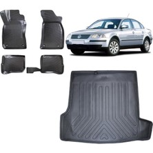 Team Car Volkswagen Passat B5 2000 Model 3D Bagaj Havuzu+3d Havuzlu Araca Özel Paspas Takımı
