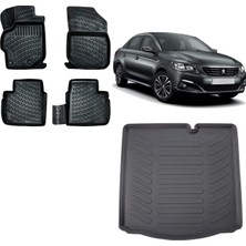 Team Car Peugeot 301 2020 Model 3D Bagaj Havuzu+3d Havuzlu Araca Özel Paspas Takımı
