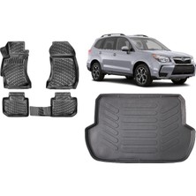 Team Car Subaru Forester 2018 Model 3D Bagaj Havuzu+3d Havuzlu Araca Özel Paspas Takımı