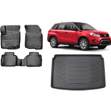 Team Car Suzuki Vitara 2015 Model Üst 3D Bagaj Havuzu+3d Havuzlu Araca Özel Paspas Takımı