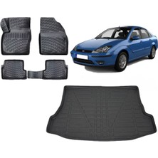 Team Car Focus 1 Sedan 2003 Model 3D Bagaj Havuzu+3d Havuzlu Araca Özel Paspas Takımı