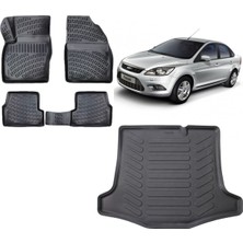 Team Car Focus 2 Sedan 2008 Model 3D Bagaj Havuzu+3d Havuzlu Araca Özel Paspas Takımı