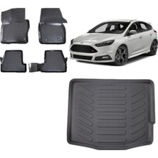 Team Car Focus 3.5 Hatchback 2017 Model 3D Bagaj Havuzu+3d Havuzlu Araca Özel Paspas Takımı