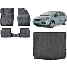 Team Car Frd Focus 2 Stw 2008 Model 3D Bagaj Havuzu+3d Havuzlu Araca Özel Paspas Takımı