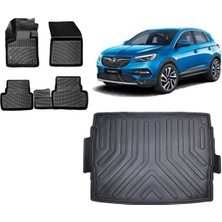 Team Car Opel Grandland 2019 Model Üst Kademe 3D Bagaj Havuzu+3d Havuzlu Araca Özel Paspas Takımı
