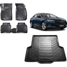 Team Car Opel Insignia Sedan 2023 Model 3D Bagaj Havuzu+3d Havuzlu Araca Özel Paspas Takımı