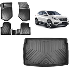 Team Car Opel Mokka Üst Elektirikli 2021 Model 3D Bagaj Havuzu+3d Havuzlu Araca Özel Paspas Takımı