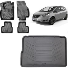 Team Car Opel Meriva B 2015 Model 3D Bagaj Havuzu+3d Havuzlu Araca Özel Paspas Takımı