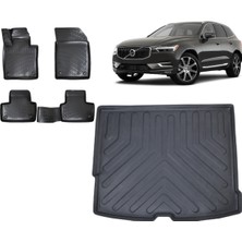 Team Car Volvo XC60 2023 Model 3D Bagaj Havuzu+3d Havuzlu Araca Özel Paspas Takımı