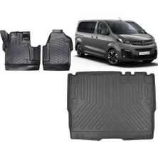 Team Car Opel Zafira Life 2022 Model 3D Bagaj Havuzu+3d Havuzlu Araca Özel Paspas Takımı