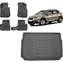 Team Car Peugeot 2008 2013 Model 3D Bagaj Havuzu+3d Havuzlu Araca Özel Paspas Takımı