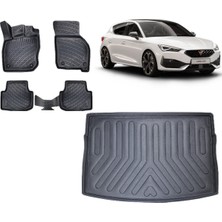 Team Car Cupra Leon Üst Kademe 2023 ve Sonrası Bagaj Havuzu+3d Havuzlu Araca Özel Paspas Takımı
