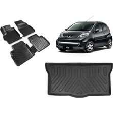 Team Car Peugeot 107 2009 Model 3D Bagaj Havuzu+3d Havuzlu Araca Özel Paspas Takımı