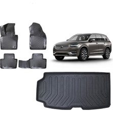 Team Car Volvo XC90 2022 Model 7 Koltuk 3D Bagaj Havuzu+3d Havuzlu Araca Özel Paspas Takımı