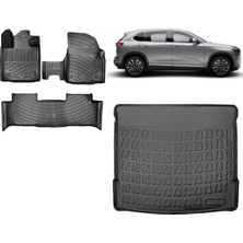 Team Car Togg T10X 2023 ve Sonrası 3D Bagaj Havuzu+3d Havuzlu Araca Özel Paspas Takımı