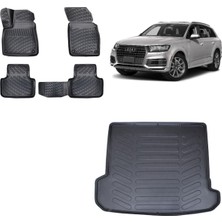 Team Car Audi Q7 2023 Model 3D Bagaj Havuzu+3d Havuzlu Araca Özel Paspas Takımı