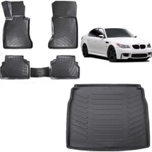 Team Car Bmw 5 Serisi E60 2003 Model 3D Bagaj Havuzu+3d Havuzlu Araca Özel Paspas Takımı