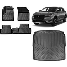 Team Car Ds 7 Crossback 2023 Model Alt 3D Bagaj Havuzu+3d Havuzlu Araca Özel Paspas Takımı