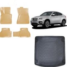 Team Car Bmw X6 2013 Model 3D Bagaj Havuzu+3d Araca Özel Bej Havuzlu Paspas Takımı