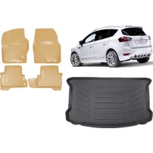 Team Car Kuga 2010 Model 3D Bagaj Havuzu+3d Araca Özel Bej Havuzlu Paspas Takımı