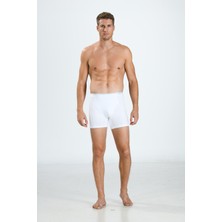 Jiber Erkek Beyaz Likralı 3'lü Boxer 322