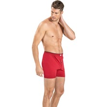 Jiber Erkek Bordo Havlu Kemer Pamuklu 6'lı Boxer 127
