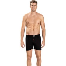 Jiber Erkek Siyah Havlu Kemer Pamuklu 6'lı Boxer 127